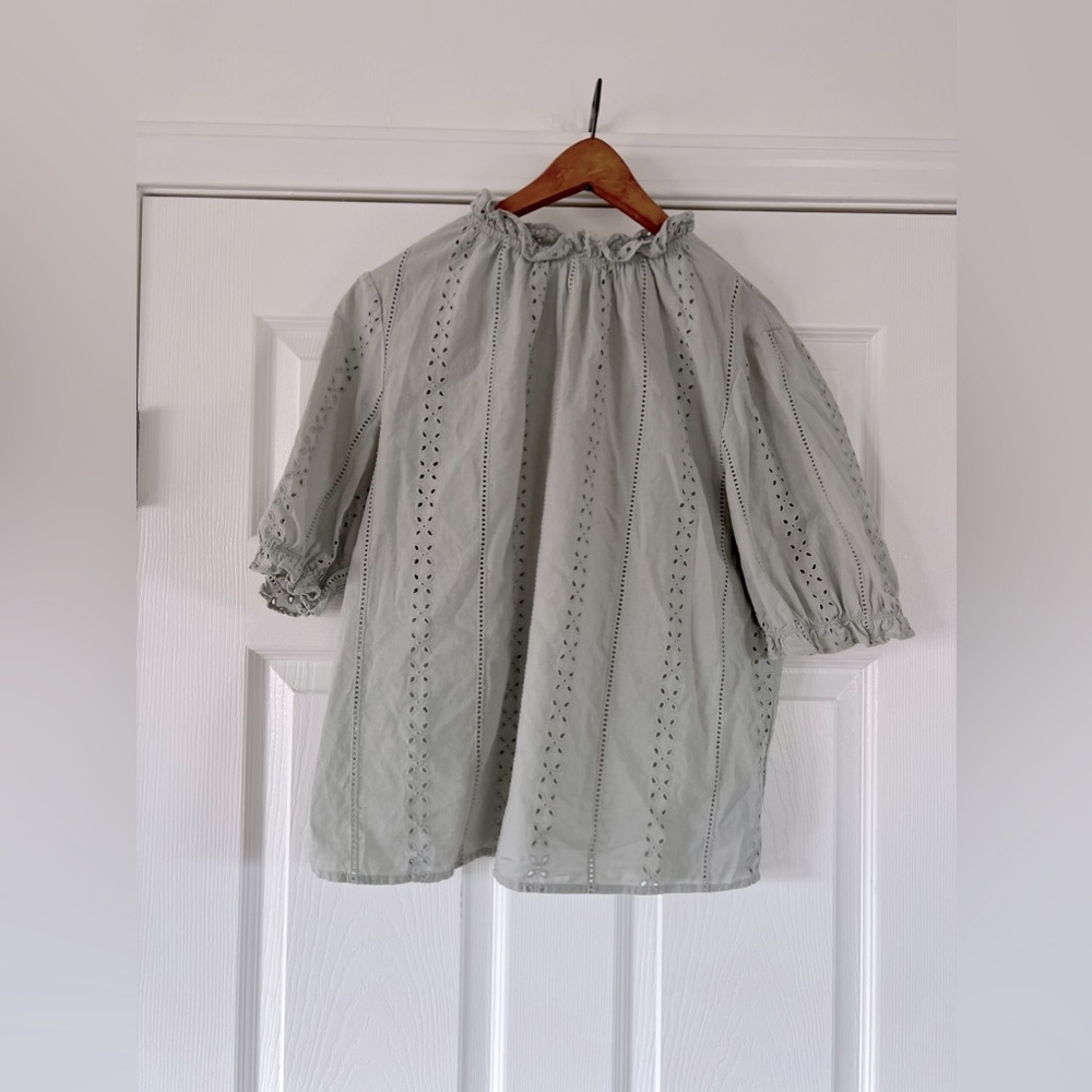 Pretty pale teal blouse